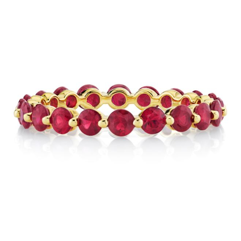 Sloane Street 18k Yellow Gold Ruby Eternity Band - Ss-r013i-rb-y-7