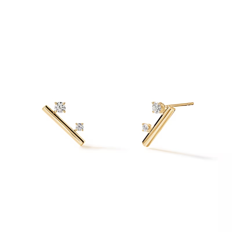 Barre Bar Stud Earrings