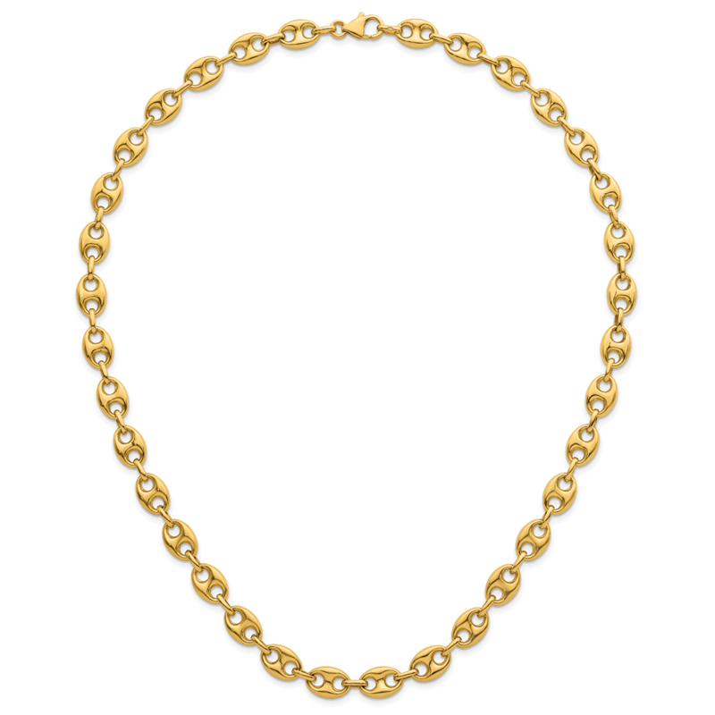 14K Yellow Gold Anchor Link Necklace